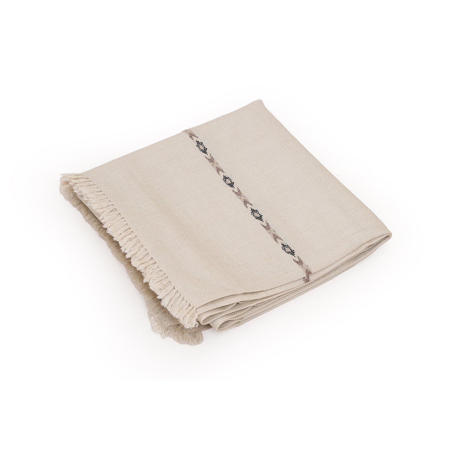 Premium Wool Shawl - Waves of Tradition (Graystone)