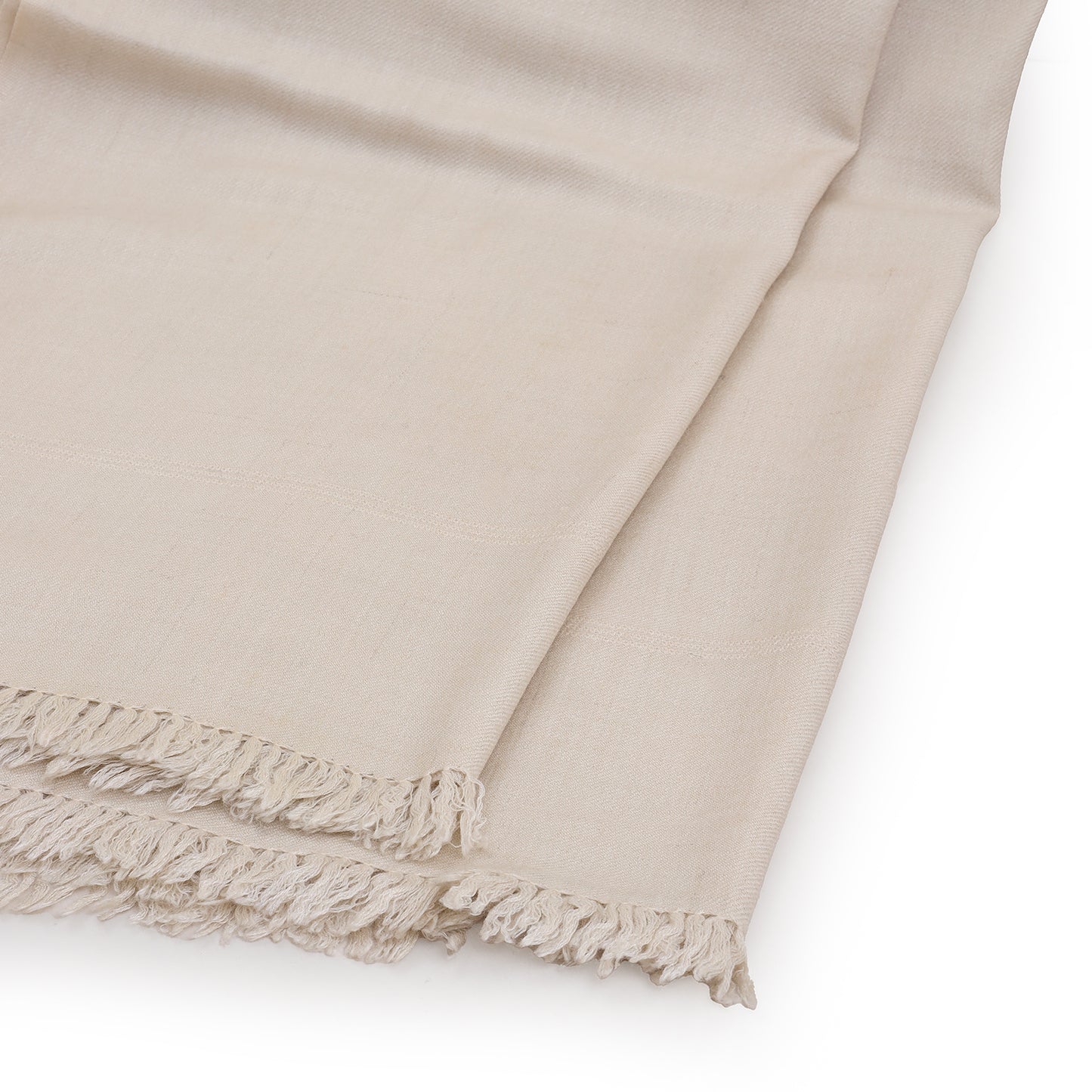Classic Wool Shawl - Ivory