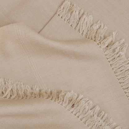 Classic Wool Shawl - Sand