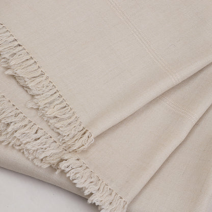 Classic Wool Shawl - Ivory