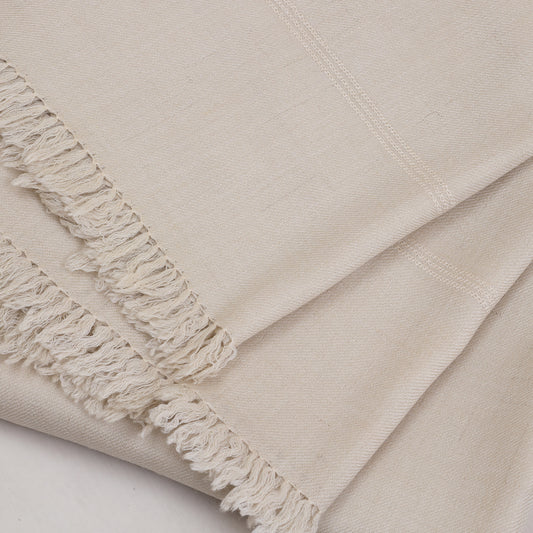 Classic Wool Shawl - Ivory