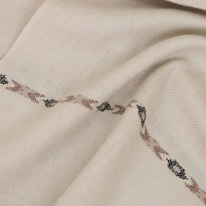 Premium Wool Shawl - Waves of Tradition (Graystone)