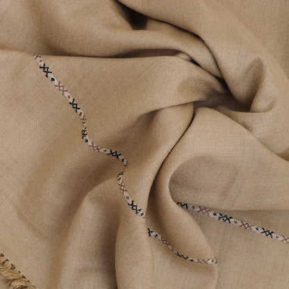 Heritage Wool Shawl - Patterned Khaki