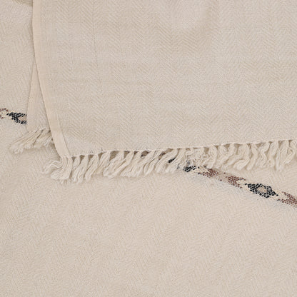 Premium Wool Shawl - Waves of Tradition (Graystone)