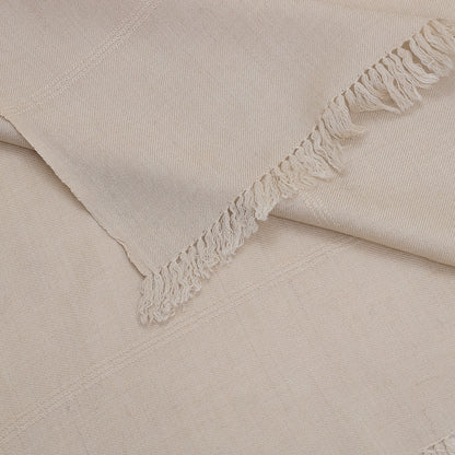 Classic Wool Shawl - Ivory