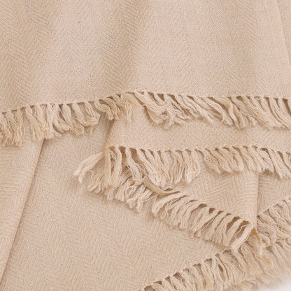 Premium Wool Shawl- Waves of Tradition (Brown)