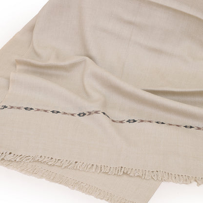 Premium Wool Shawl - Waves of Tradition (Graystone)