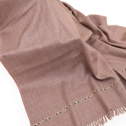 Exclusive Wool Shawl - Mid Brown