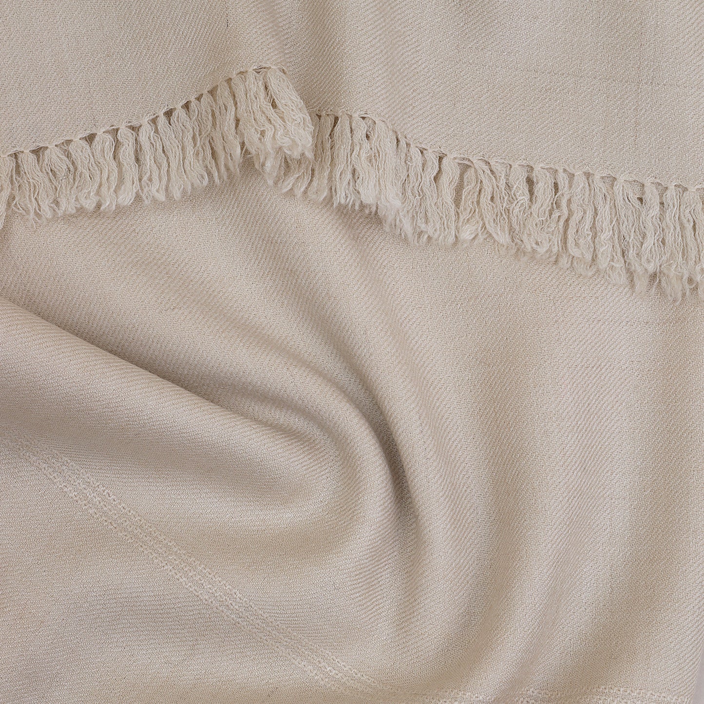 Classic Wool Shawl - Ivory