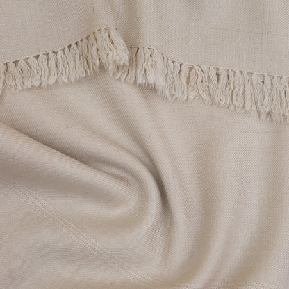 Classic Wool Shawl - Ivory