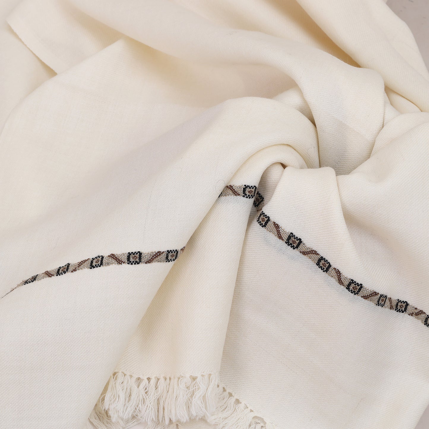 Luxury Wool Shawl - Off White