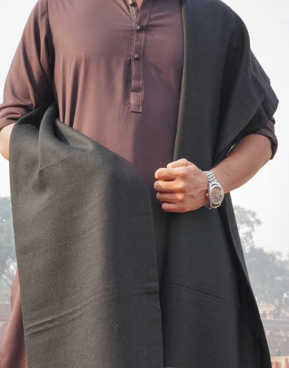 Classic Wool Shawl - Black