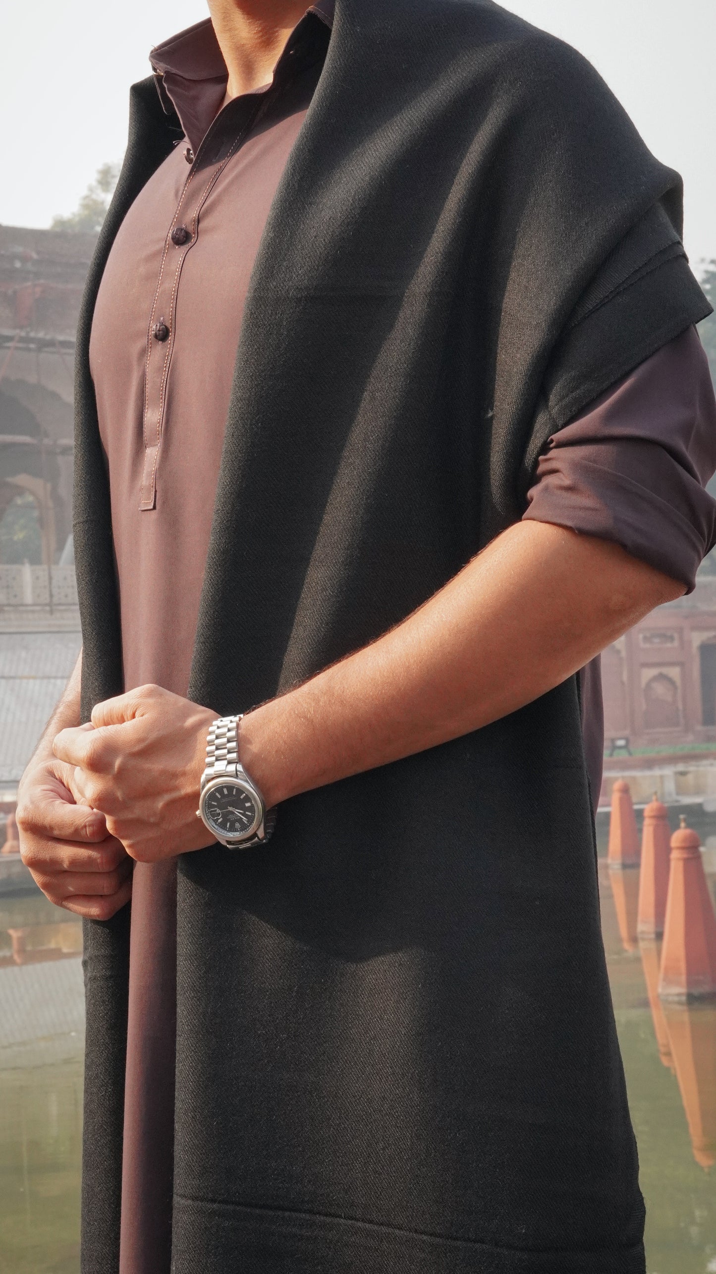 Classic Wool Shawl - Black