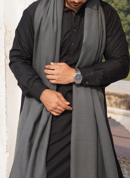 Exclusive Wool Shawl-Grey