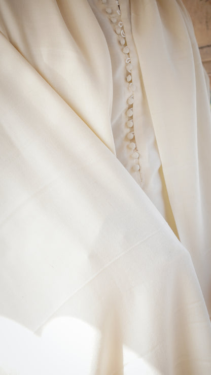 Luxury Wool Shawl - Off White