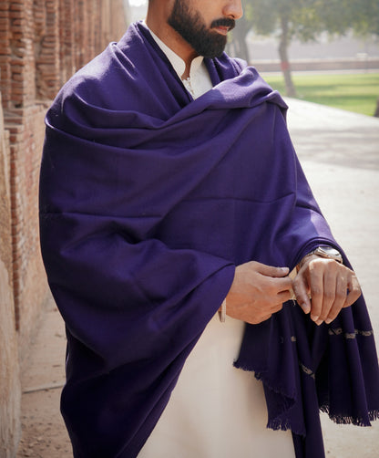 Exclusive Wool Shawl- Navy