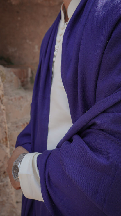 Exclusive Wool Shawl- Navy