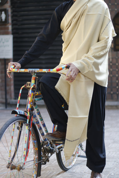 Exclusive Wool Shawl - Tidal foam